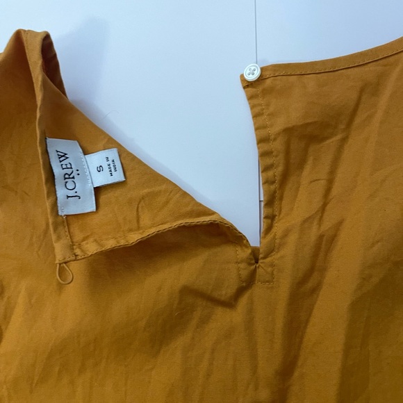 J. Crew Mustard and Pink Eyelet Embroidered Flutter Sleeve Top Size Small - Picture 6 of 13